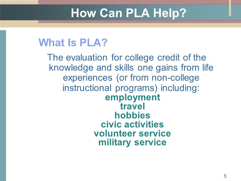 How Can PLA Help. What Is PLA.
