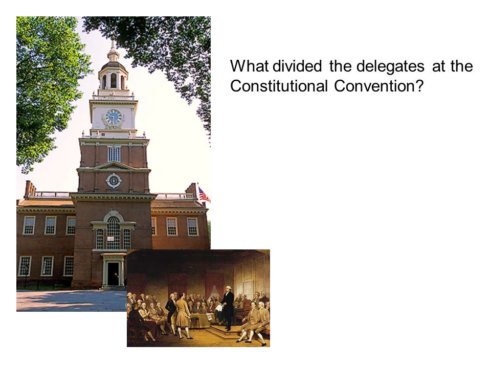 What divided the delegates at the Constitutional Convention