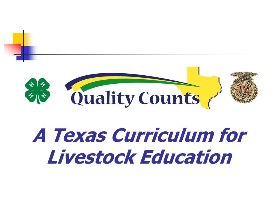 A Texas Curriculum for Livestock Education
