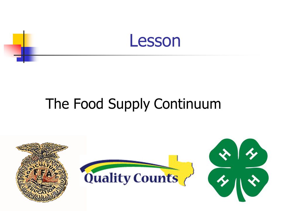Lesson The Food Supply Continuum