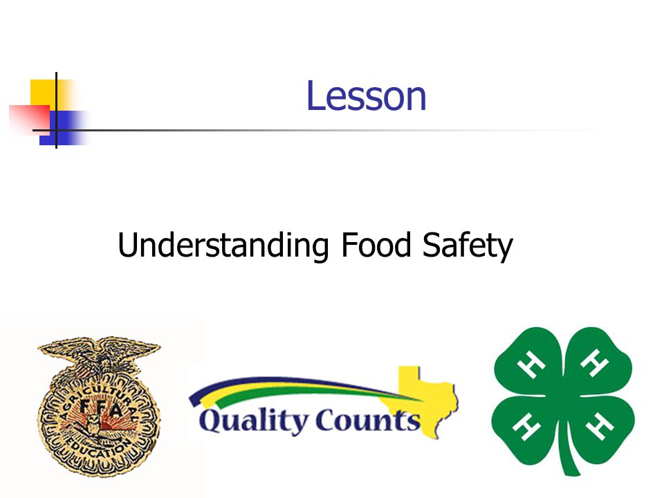 Lesson Understanding Food Safety