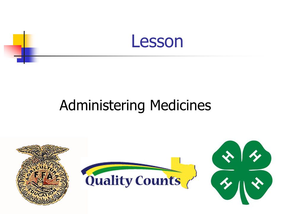Lesson Administering Medicines