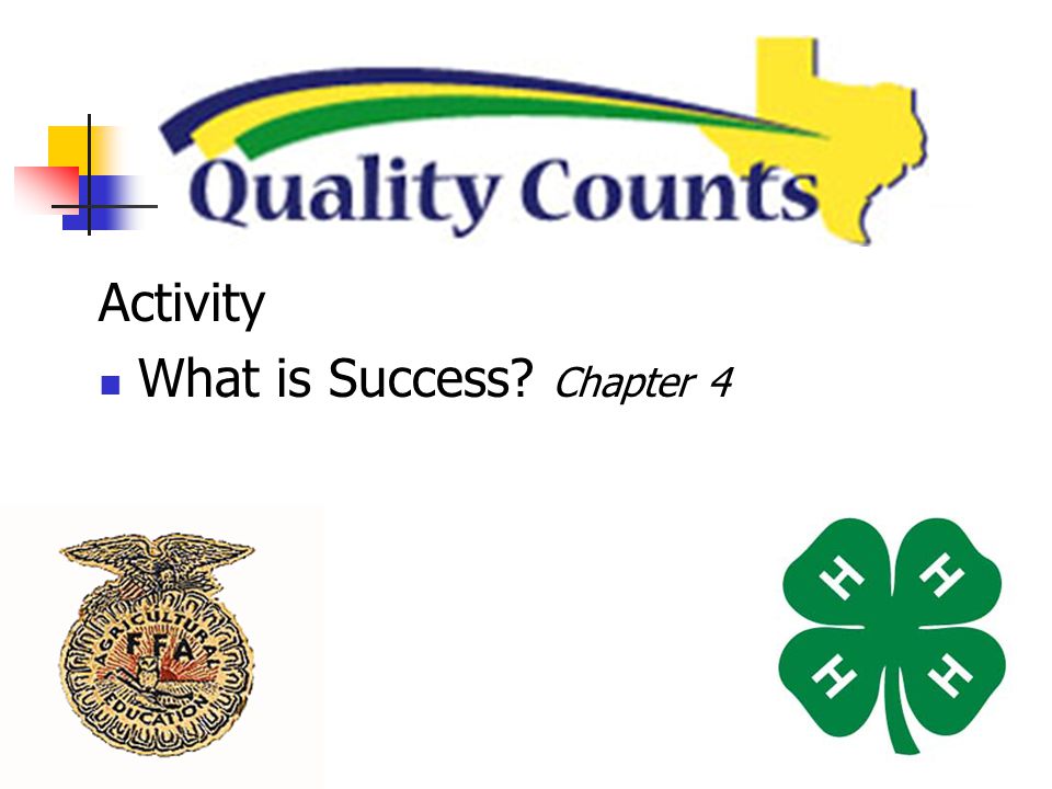 Activity What is Success Chapter 4