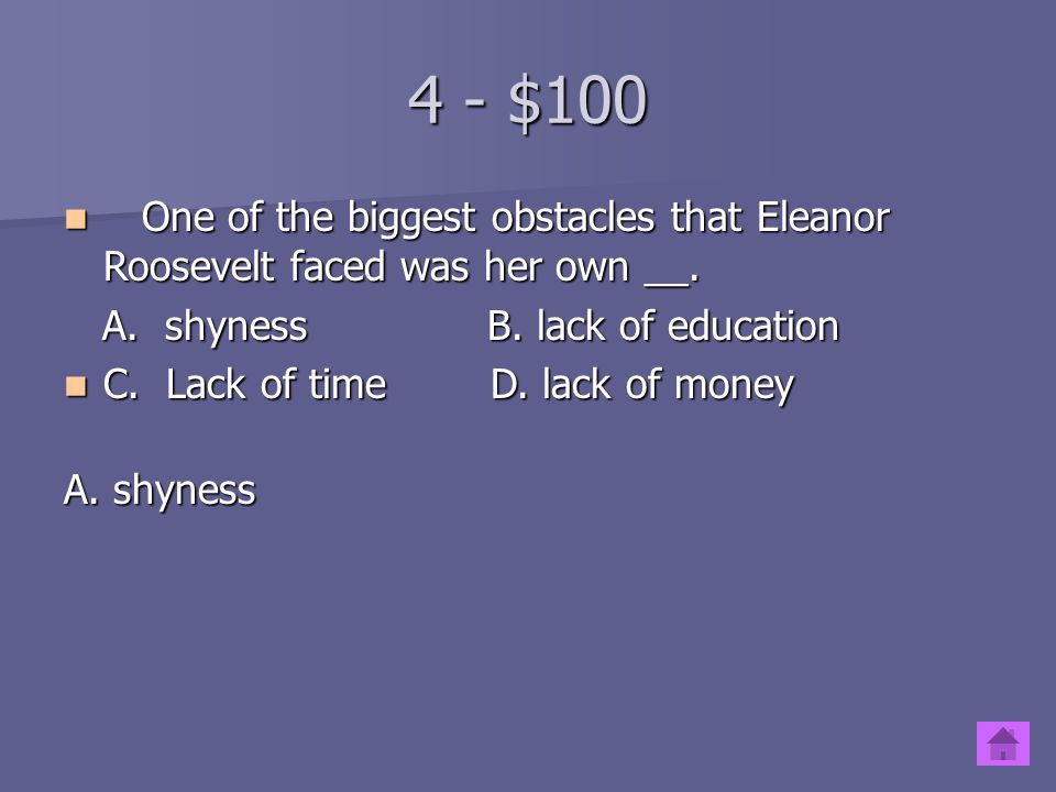 3 - $500 At the age of __, Eleanor started teaching at a college.