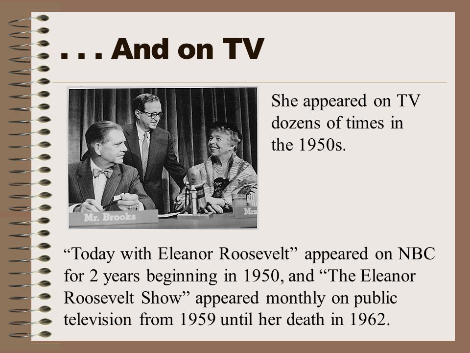 ... And on TV She appeared on TV dozens of times in the 1950s.