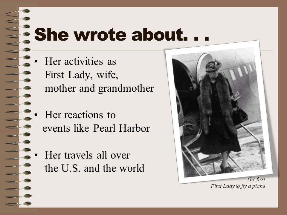 She wrote about...