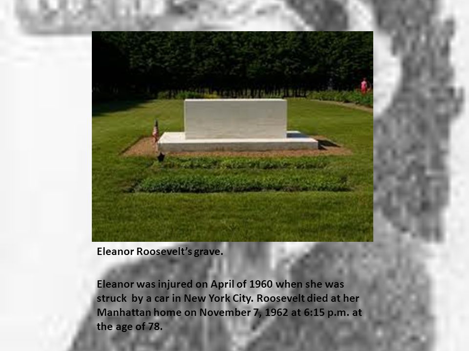 Eleanor Roosevelt’s grave.