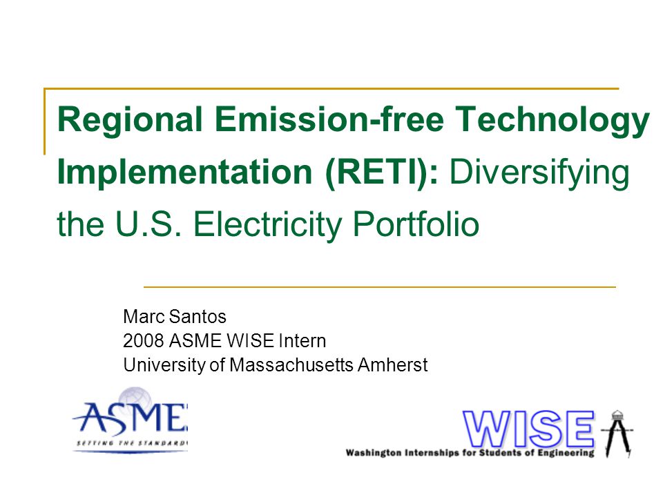 Regional Emission-free Technology Implementation (RETI): Diversifying the U.S.