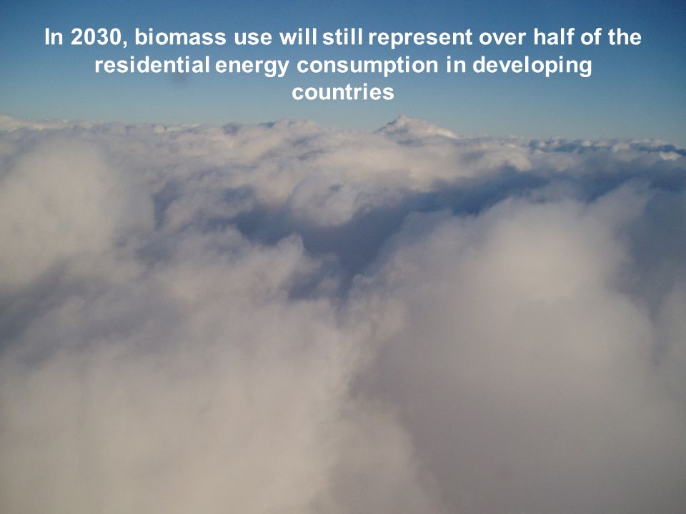 In 2030, biomass use will still represent over half of the residential energy consumption in developing countries