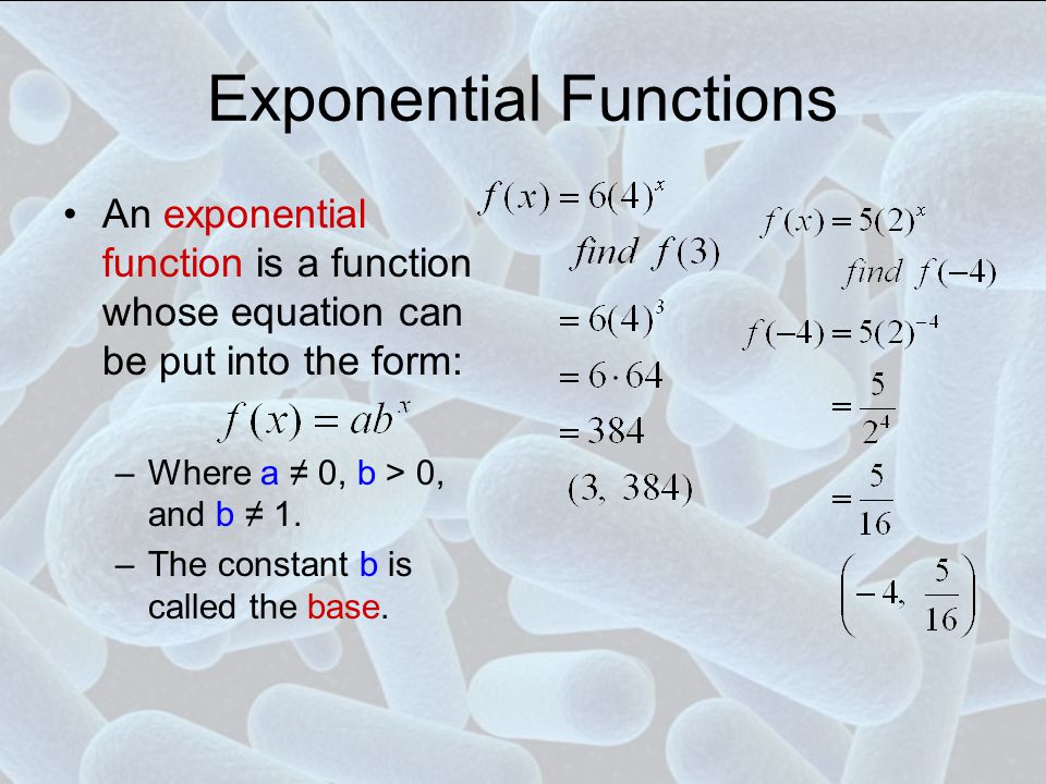 Equation For Exponential Function Talkchannels Exponential Functions Chapter Properties Of Exponents Know The