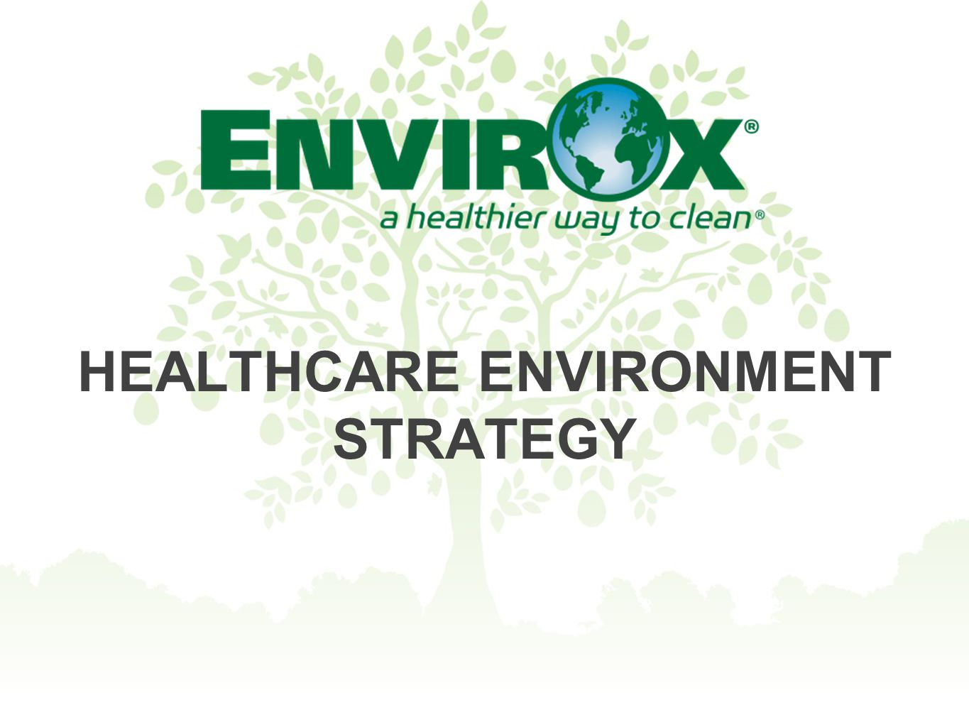 HEALTHCARE ENVIRONMENT STRATEGY