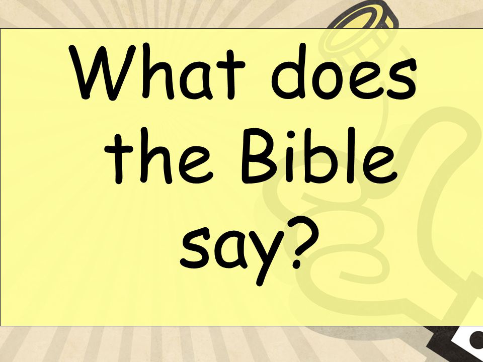 What does the Bible say