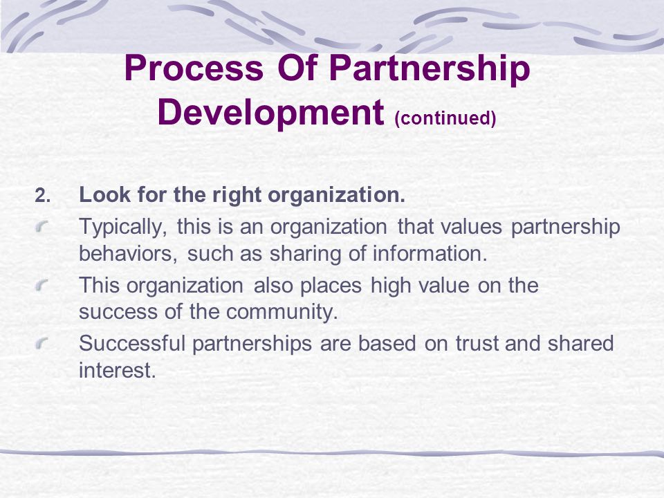2. Look for the right organization.