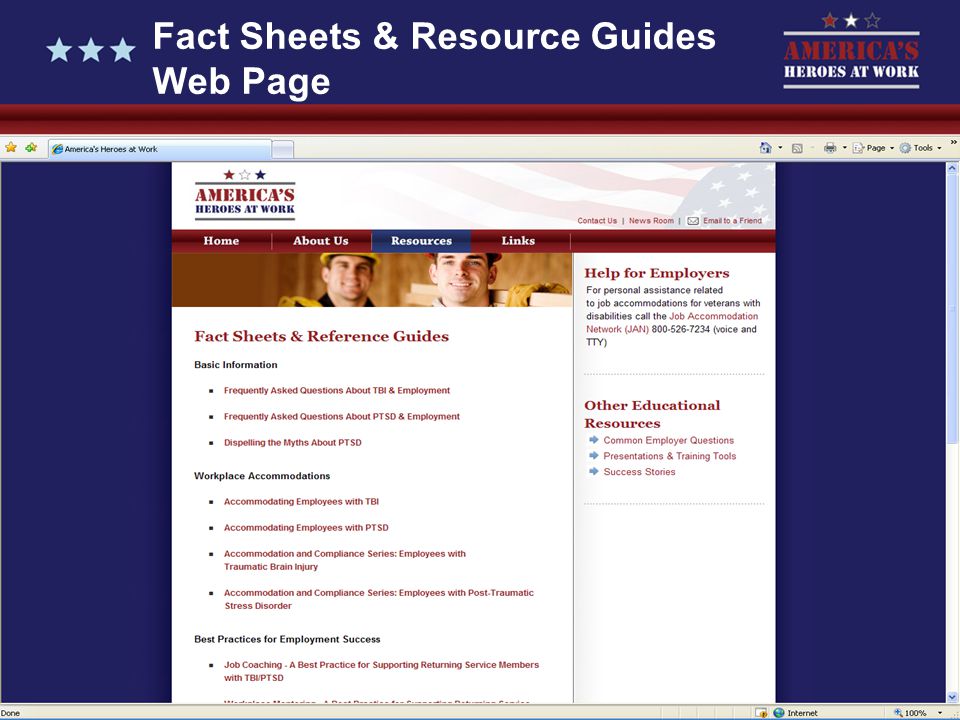 13 Fact Sheets & Resource Guides Web Page