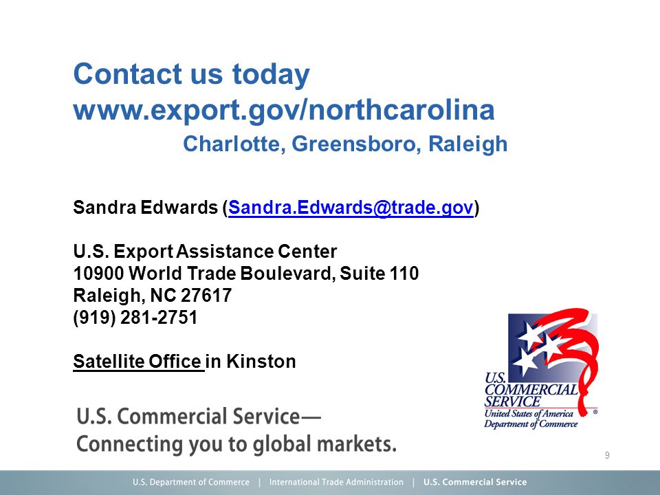 Contact us today   Charlotte, Greensboro, Raleigh Sandra Edwards U.S.