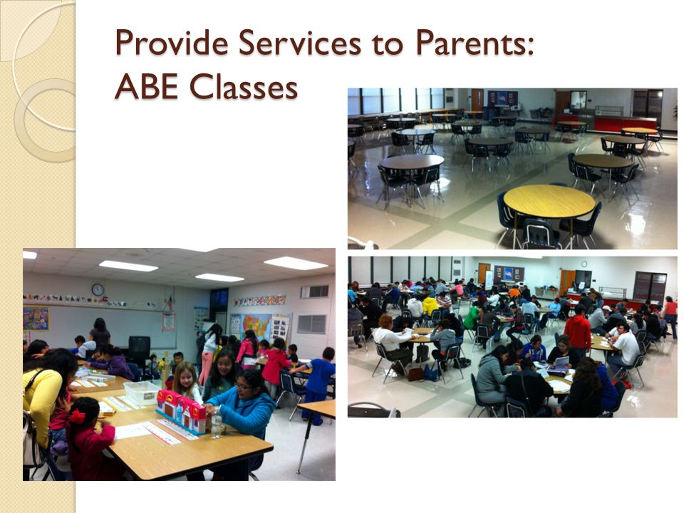 Provide Services to Parents: ABE Classes