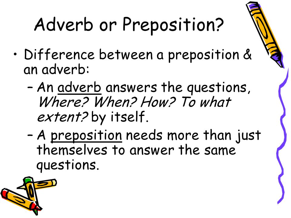 Adverb or Preposition.