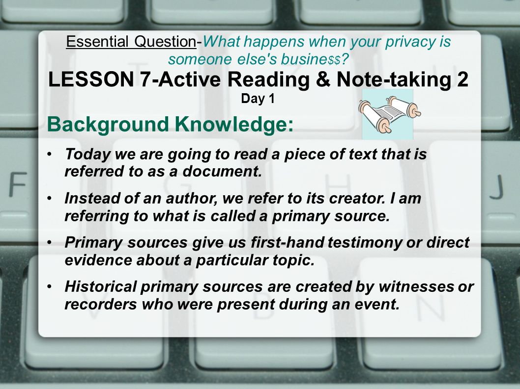 Lesson Objective Day 1: Students will be able to read, paraphrase, and summarize without plagiarizing.