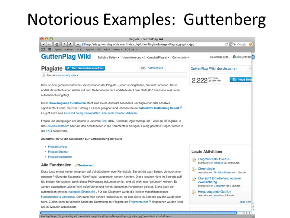 Notorious Examples: Guttenberg