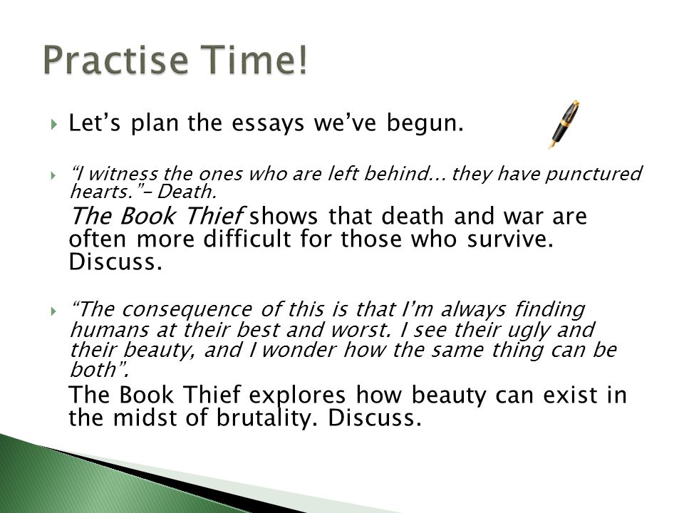 The Book Thief Essay Questions