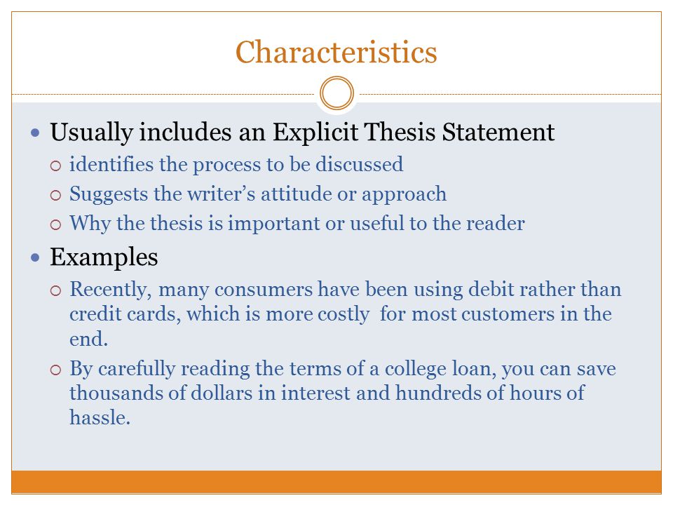 Example of a process analysis thesis