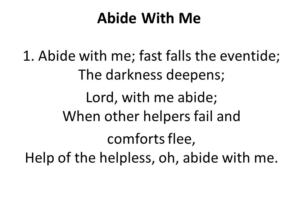 Abide With Me 1.