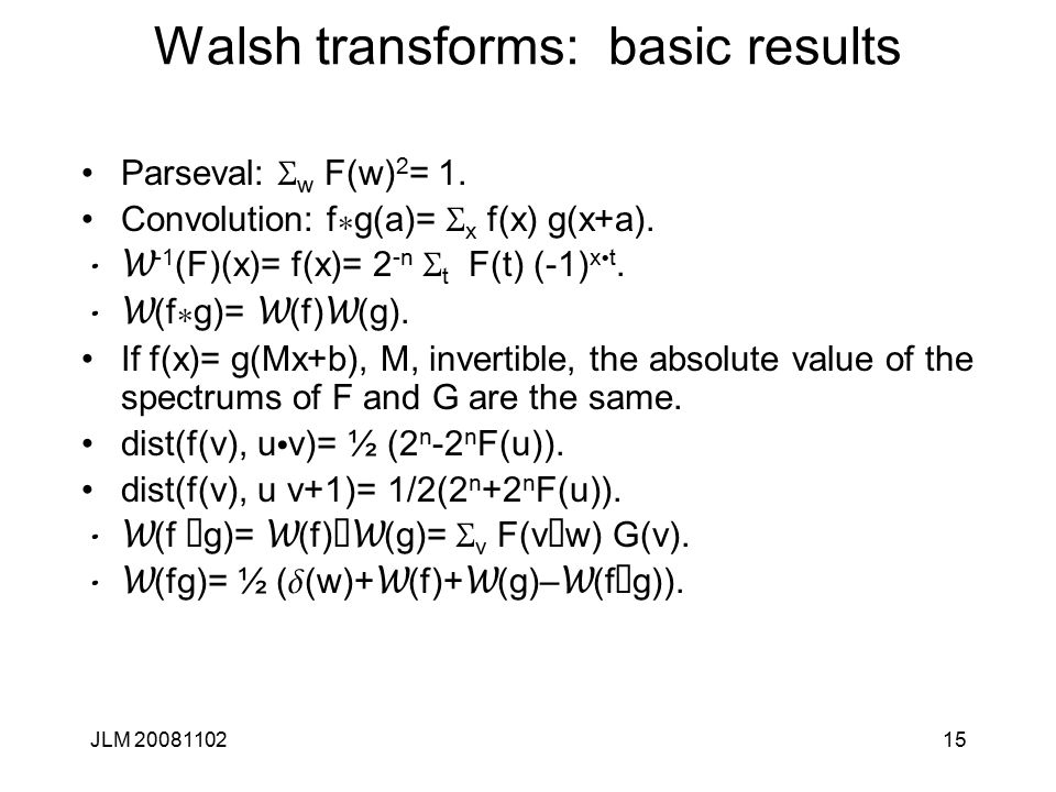 1 Cryptanalysis Lecture 11 Boolean Functions And Cryptanalysis John Manferdelli C John L Ppt Download