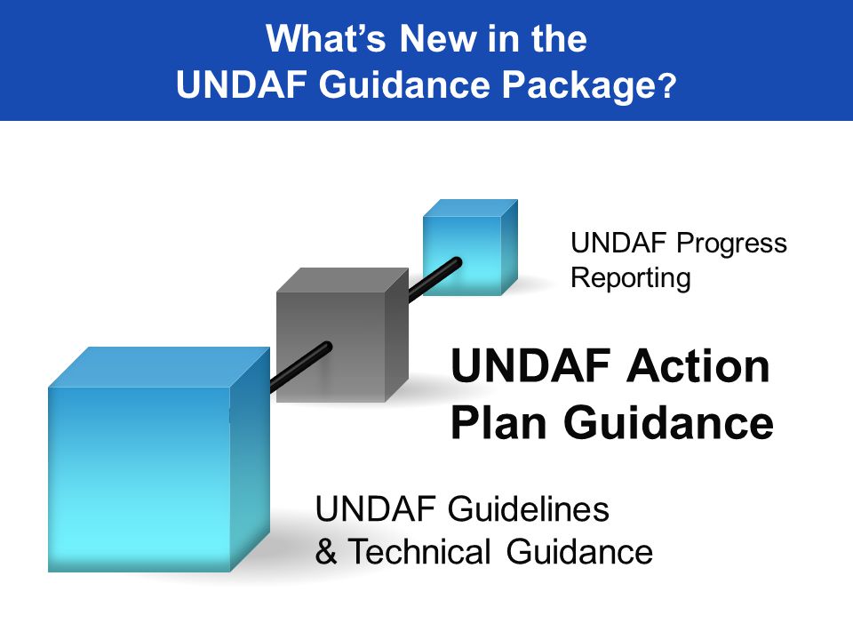 UNDAF Guidelines & Technical Guidance UNDAF Action Plan Guidance UNDAF Progress Reporting What’s New in the UNDAF Guidance Package