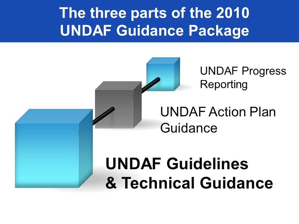UNDAF Guidelines & Technical Guidance UNDAF Action Plan Guidance UNDAF Progress Reporting The three parts of the 2010 UNDAF Guidance Package