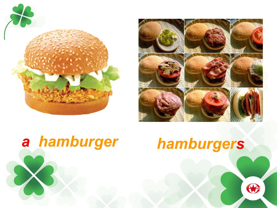 a hamburger hamburgers