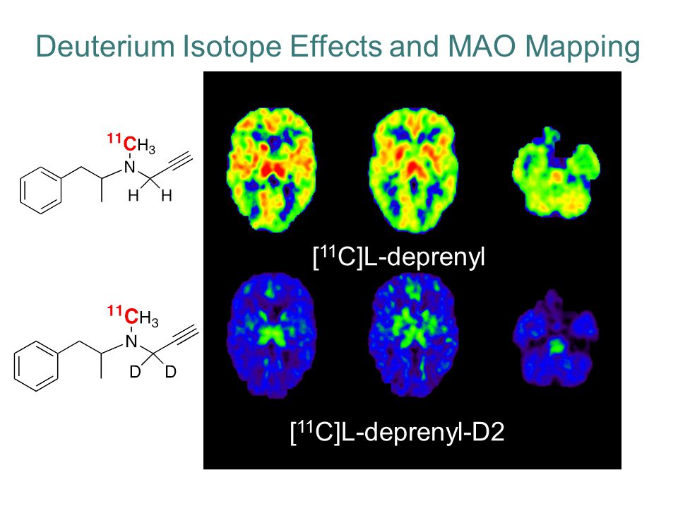 Deuterium Isotope Effects and MAO Mapping [ 11 C]L-deprenyl [ 11 C]L-deprenyl-D2