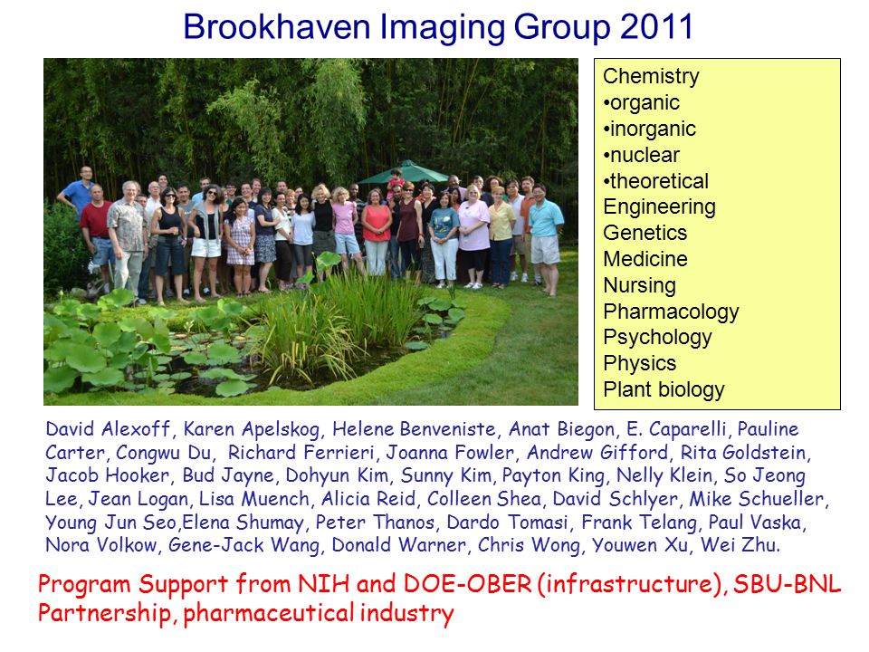 Brookhaven Imaging Group 2011 David Alexoff, Karen Apelskog, Helene Benveniste, Anat Biegon, E.