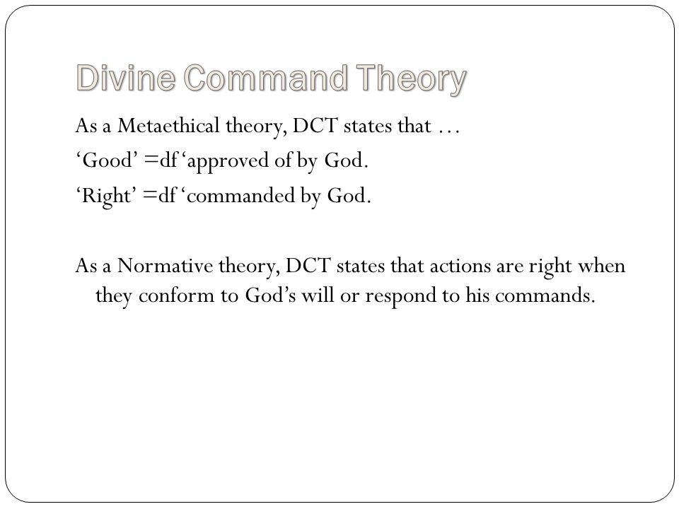 divine command theory essay example The ethics of abortion philosophy essay print reference this this is not an example of the work written by our divine command theory does the exact. divine command theory essay example The ethics of abortion philosophy essay print reference this this is not an example of the work written by our divine command theory does the exact.