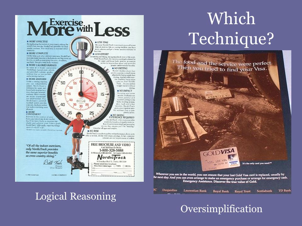 Which Technique Oversimplification Logical Reasoning