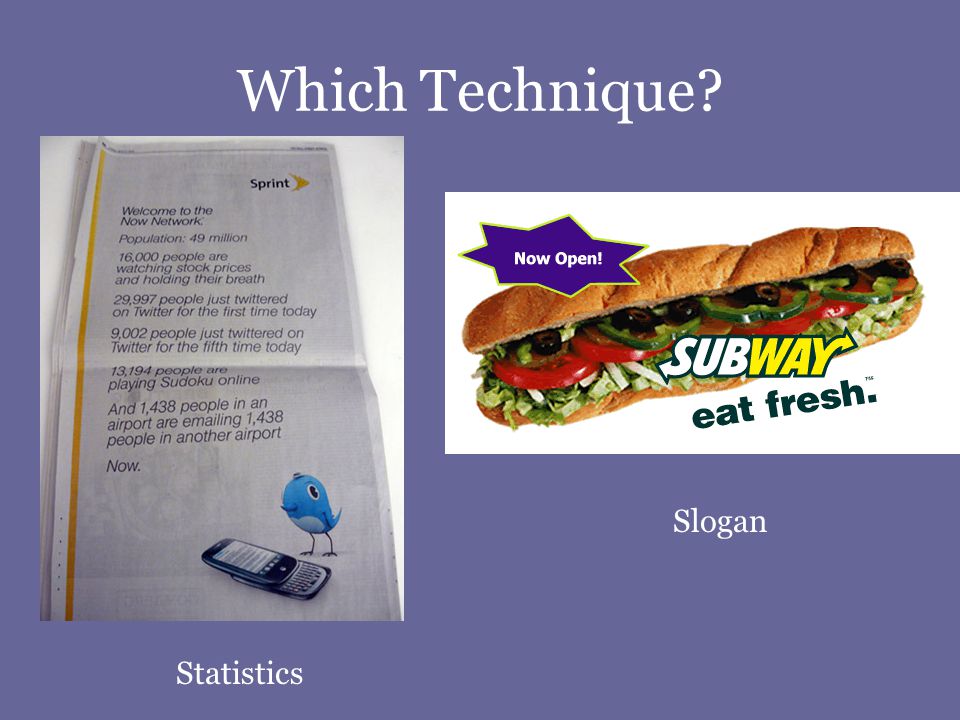 Which Technique Statistics Slogan