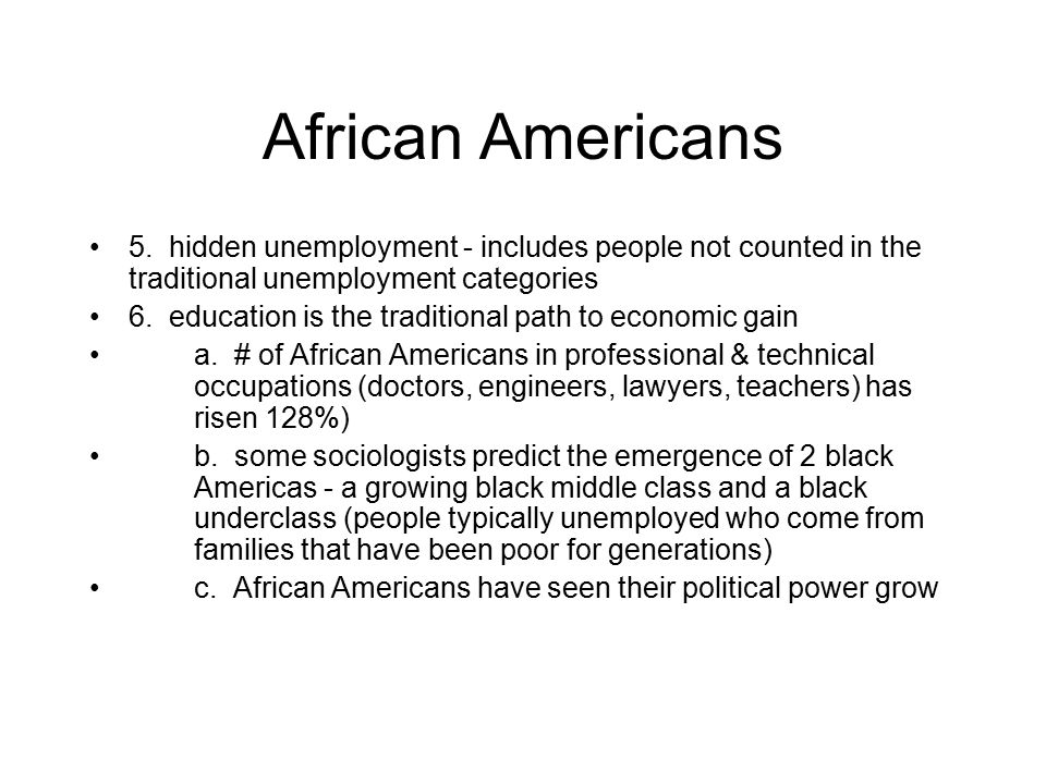 African Americans 5.
