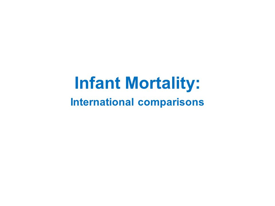 Infant Mortality: International comparisons