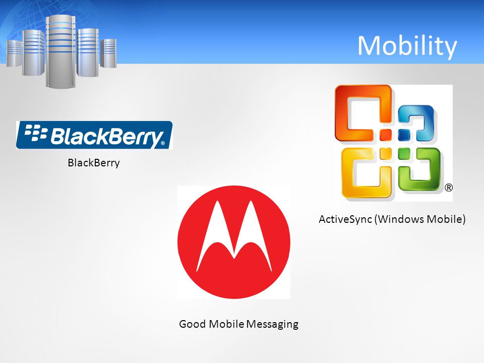 Mobility Good Mobile Messaging BlackBerry ActiveSync (Windows Mobile)