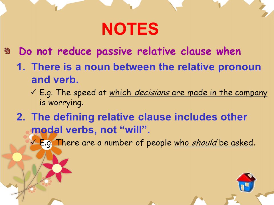 Do not reduce active relative clause when 1.There is a noun between the relative pronoun and verb.