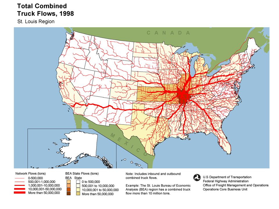 Combined Freight Flow Map