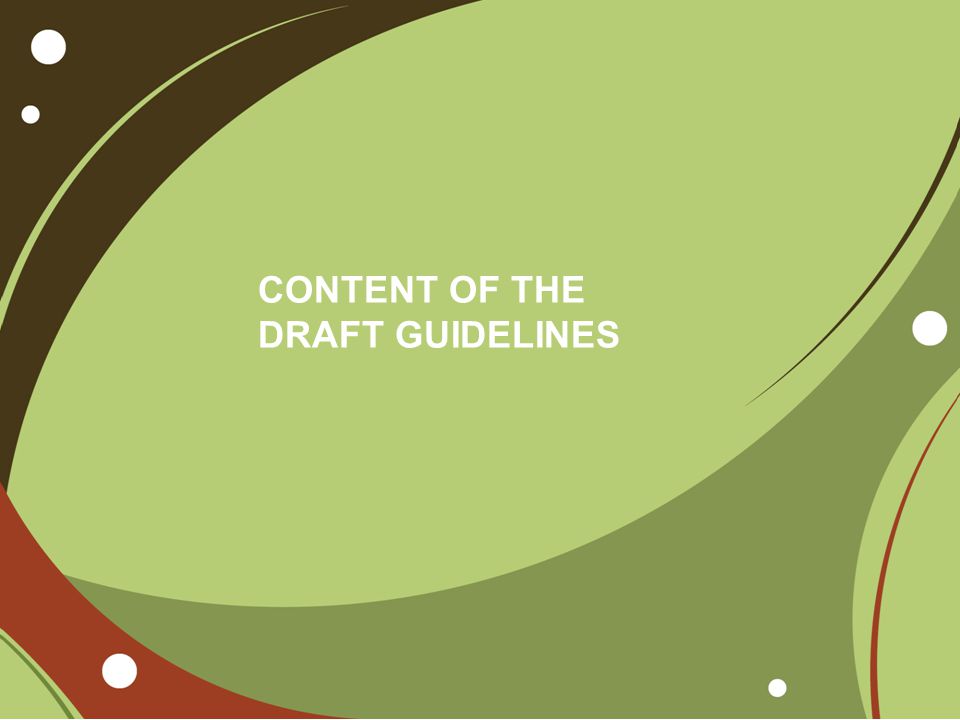 MTO Freight-Supportive Guidelines – ACT Canada – Sustainable Mobility Summit 2012 CONTENT OF THE DRAFT GUIDELINES