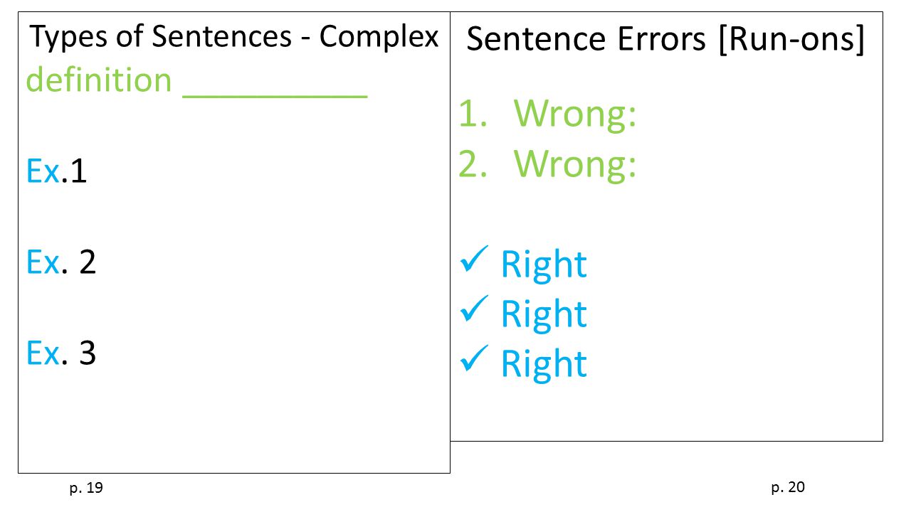 Types of Sentences - Complex definition __________ Ex.1 Ex.