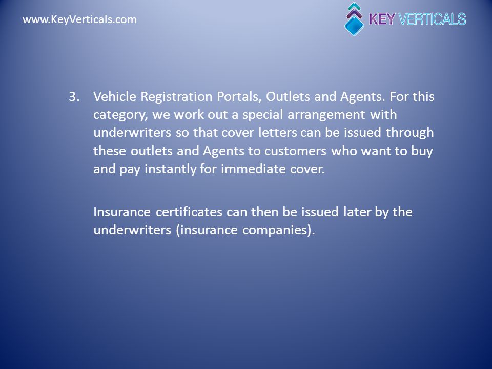 3.Vehicle Registration Portals, Outlets and Agents.