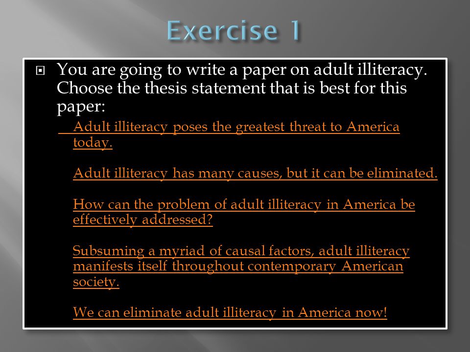 Thesis Statement Is