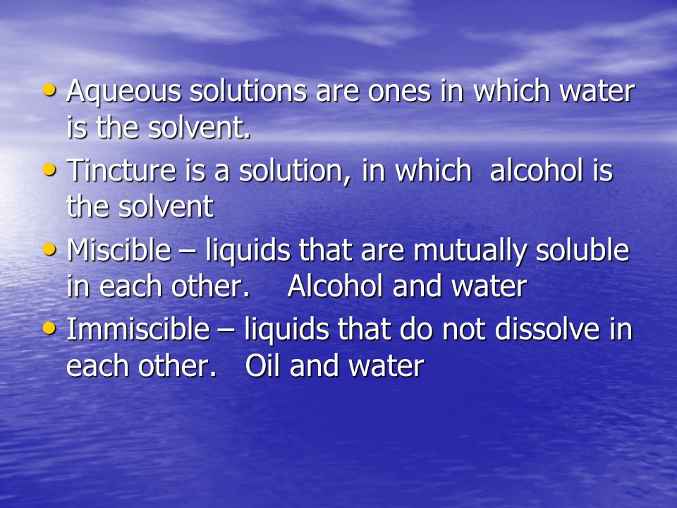 Why are oil and water immiscible?