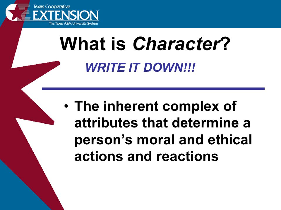 What is Character.