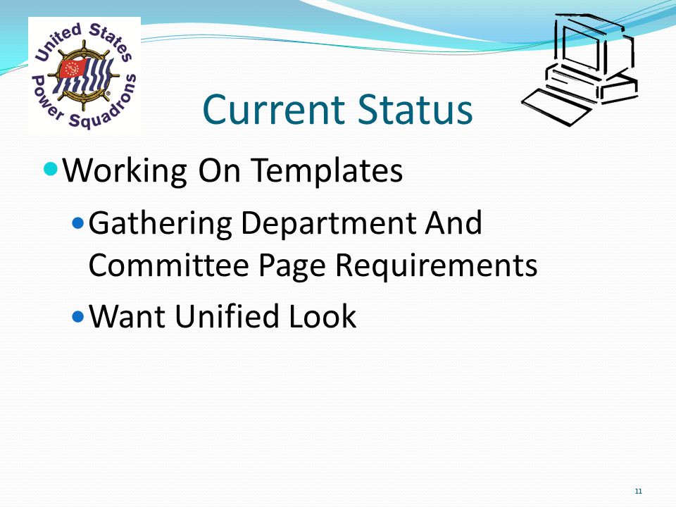Current Status Working On Templates Gathering Department And Committee Page Requirements Want Unified Look 11