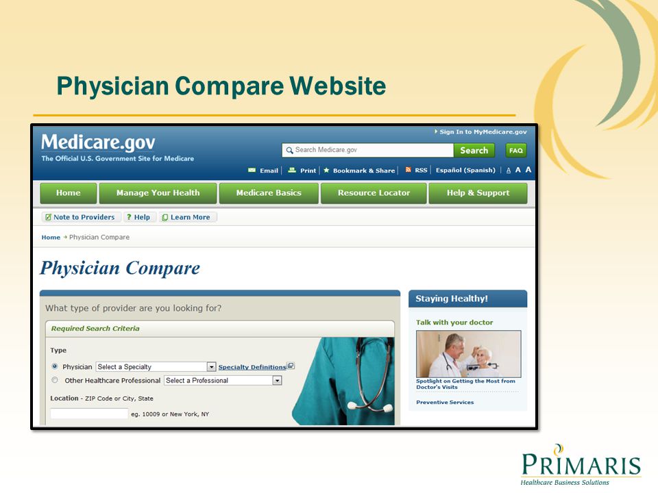 Physician Compare Website