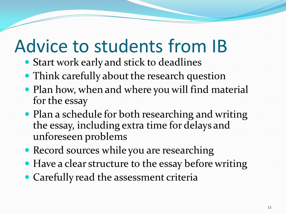 extended essay advice extended essay advice