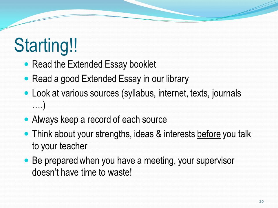 ib extened essay Abstract from the ib extended essy guide: an abstract not exceeding 300 words must be included with the essay submitted it does not serve as an introduction, but presents an overview of the extended essay, and should, therefore, be written last. ib extened essay Abstract from the ib extended essy guide: an abstract not exceeding 300 words must be included with the essay submitted it does not serve as an introduction, but presents an overview of the extended essay, and should, therefore, be written last.
